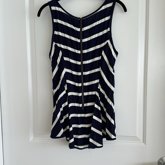 Xhilaration Striped Peplum Top Sz L - Picture 4 of 5